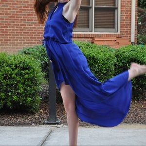 High-Low Royal Blue Dress